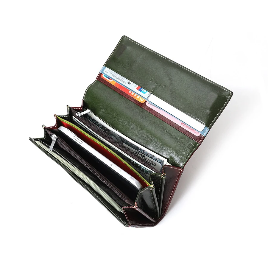 Роскошные Брендовые женские кошельки кошелек из натуральной кожи Длинный