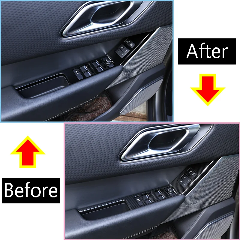 4 шт. углеродного волокна ABS хромированный для Ленд Ровер Range Rover велар (Land 2017 2018