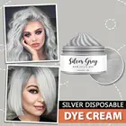Серебристо-серый Воск для окрашивания волос, воск для окрашивания волос, одноразовый временно-серый сильный натуральный крем для волос C V1X6