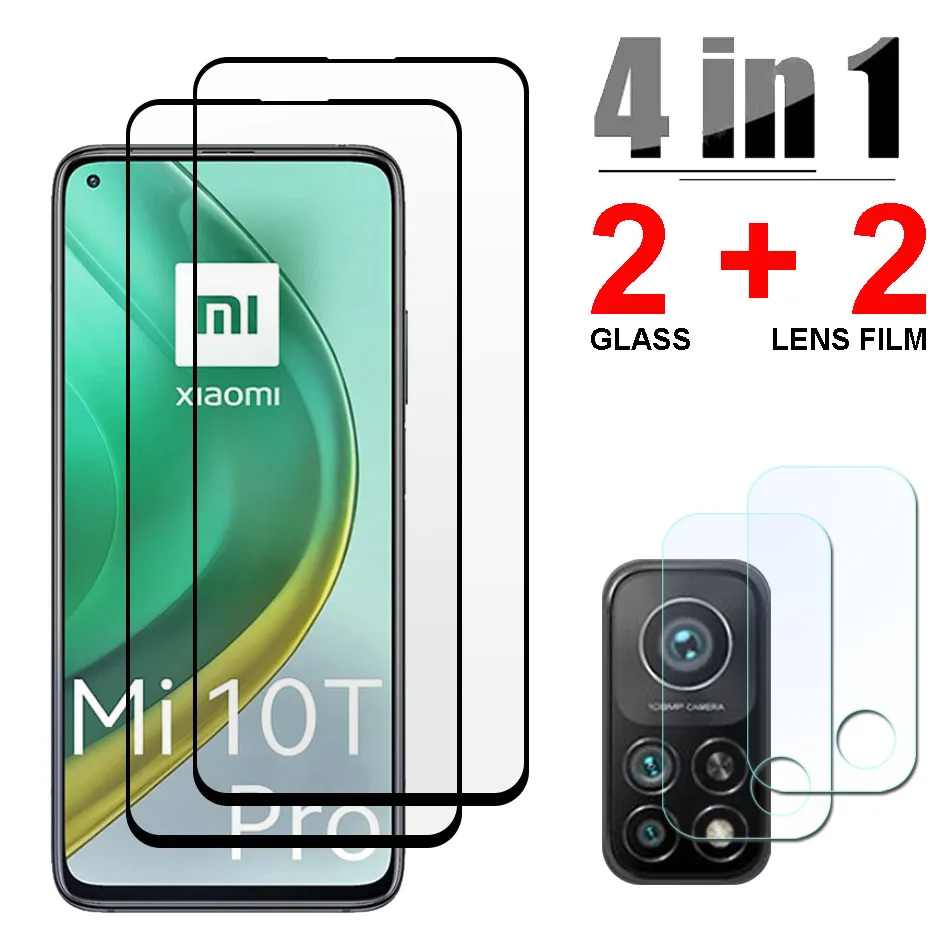 Закаленное стекло 4 в 1 для Xiaomi Mi 10 T Lite 9 SE 9T Pro CC9 8 защитная пленка экрана