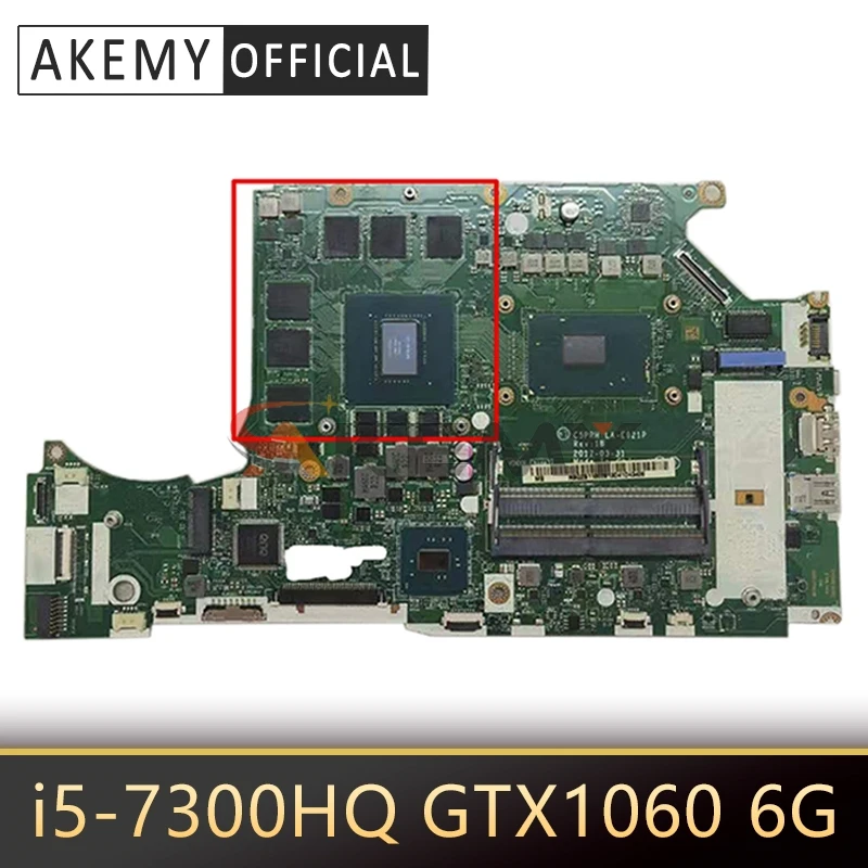 

For Acer Predator Helios 300 G3-571 Laptop motherboard NBQ2B11002 NBQ2B11001 i5-7300HQ GPU GTX1060 6G C5PRH LA-E921P Mainboard