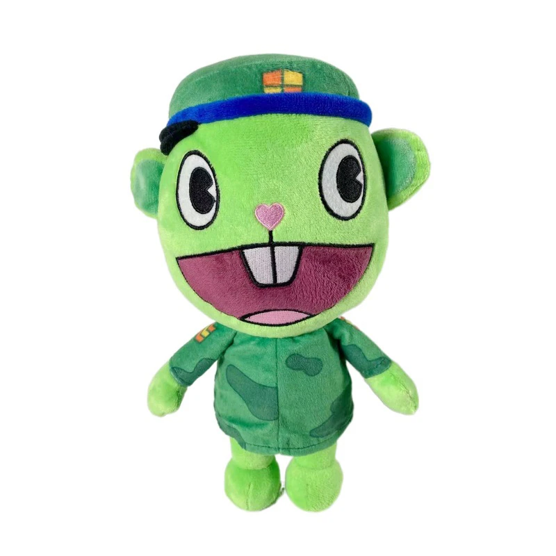 Mu&ntilde;ecas de peluche Kawaii de Happy Tree Friends para ni&ntilde;os, juguetes de peluche de dibujos animados de 28cm, almohada suave con flecos para decoraci&oacute;n de habitaci&oacute;n-3