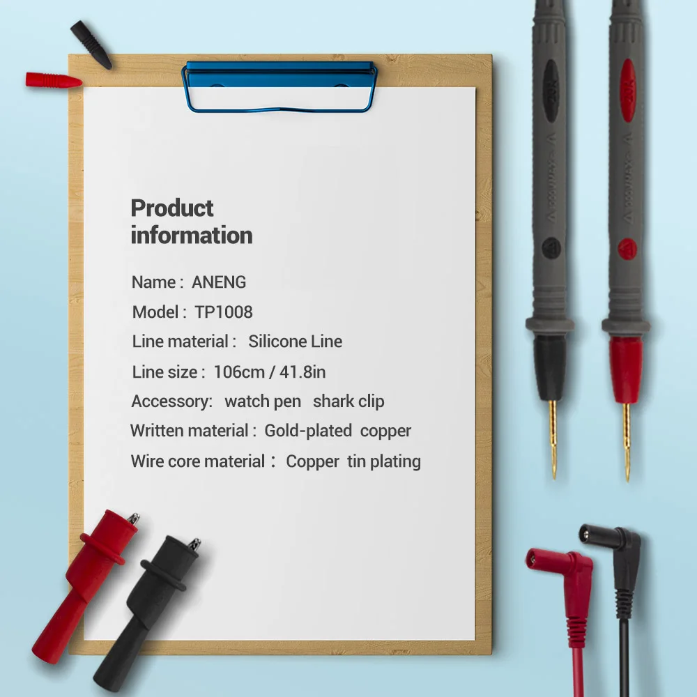 Позолоченный мультиметр Тестовые провода набор замена измерения силиконовый