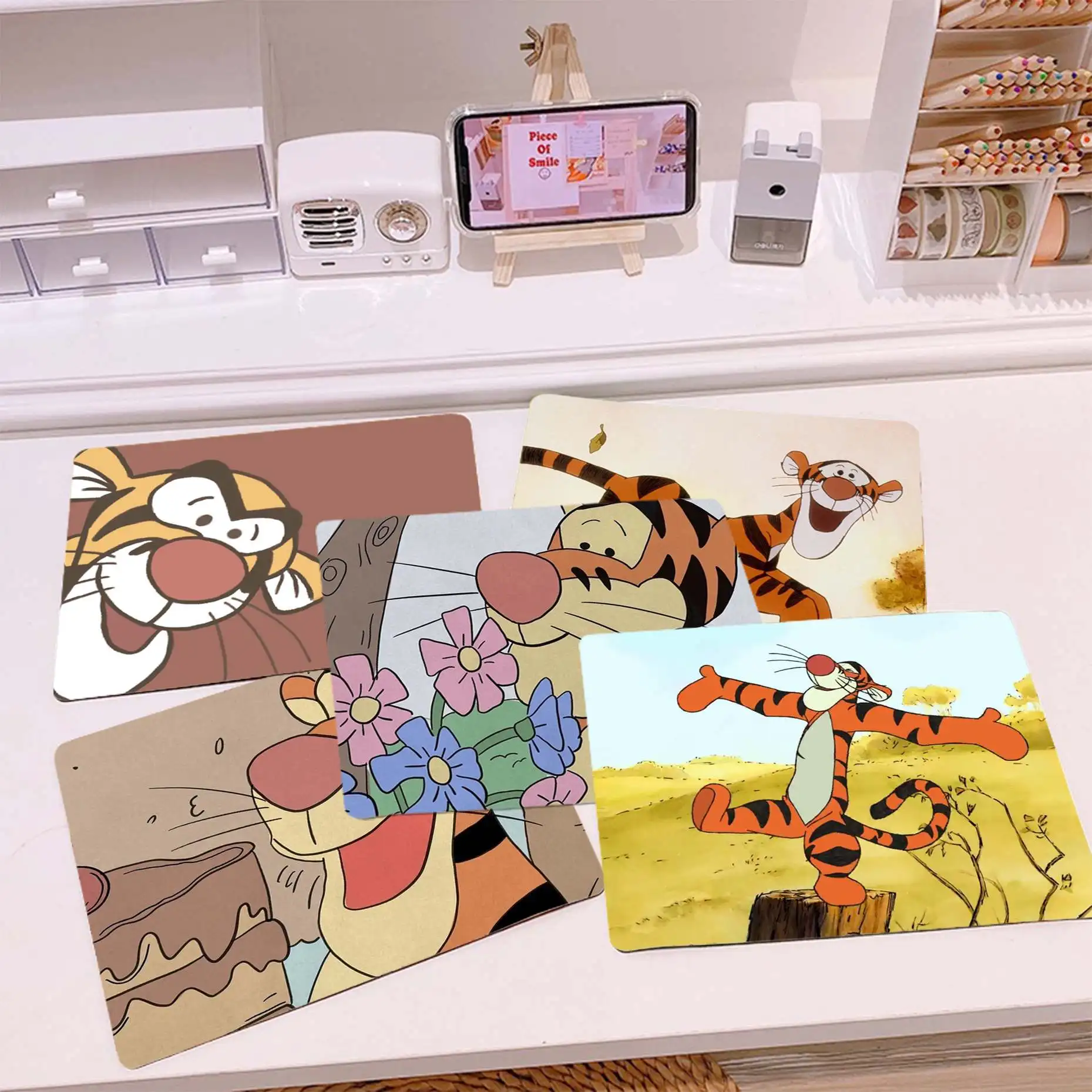 

New Arrivals Disney Kawaii Cute Tigger Silicone Pad to Mouse Game Smooth Writing Pad Desktops Mate gaming mouse pad