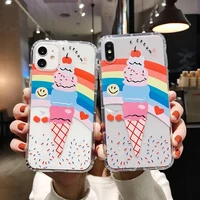 ice cream soft case for iphone 11 pro x xs max xr 8 7 6 6s plus se 2 clear silicone phone cover cartoons cute coque funda capa