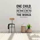 Цитата Настенная Наклейка для классной школы, обучения, офиса, школьный знак, Декор, виниловый домашний декор, Revocable DW9377