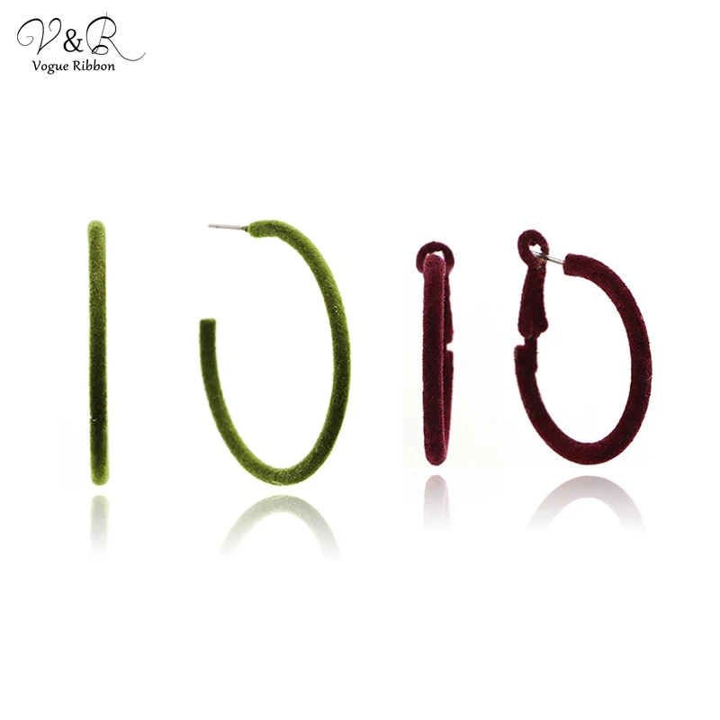 Новое поступление серьги-кольца женские серьги с Флокированным материалом