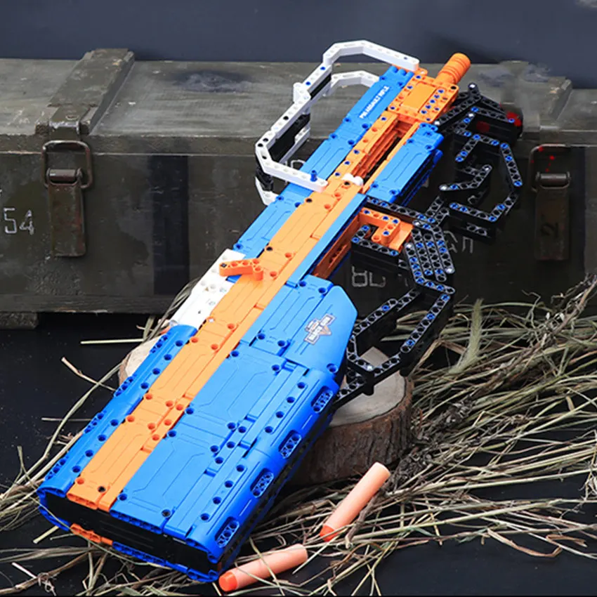 581 шт. DIY строительные блоки пистолет набор игрушек P90 подмашина родитель