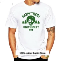 camiseta estampada con licencia oficial de la universidad de bob ross happy trees
