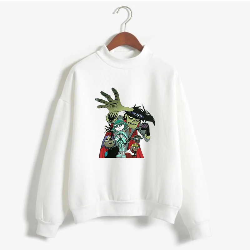 

New Fashion Gorillaz Rock Band Rap Hip Hop Women Graphic Pullover Gorillaz Female Casual Cartoon Music Top StreetWear Sweatshirt