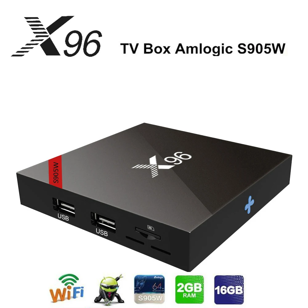 X96 W Мини Смарт ТВ коробка Android 7 1 ГБ/8 ГБ 2 ГБ/16 AMLOGIC S905W H.265 4K 4 GHz WiFi медиаплеер