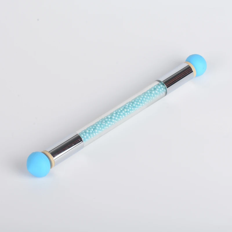 1 Pc Double-ended Gradient Shading Pen Dotting Brush Sponge Head Rhinestone Handle Nail Art Brush Nail Art Painting Tool#G-B091