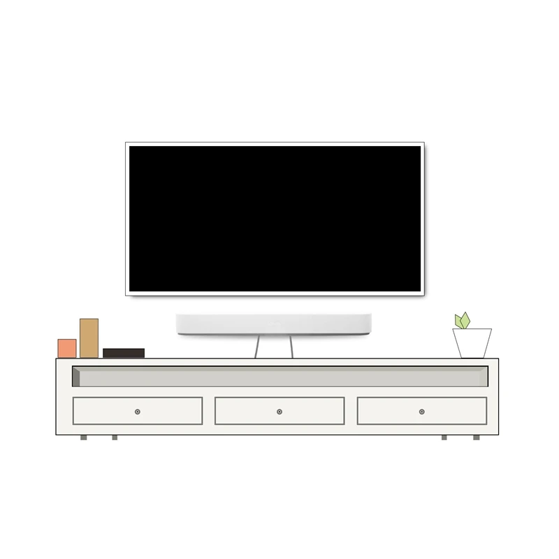 

Wall Mount Holder Office Home Space Saving Hanger Speaker Bracket Stand for SONOS Beam Sound Bar