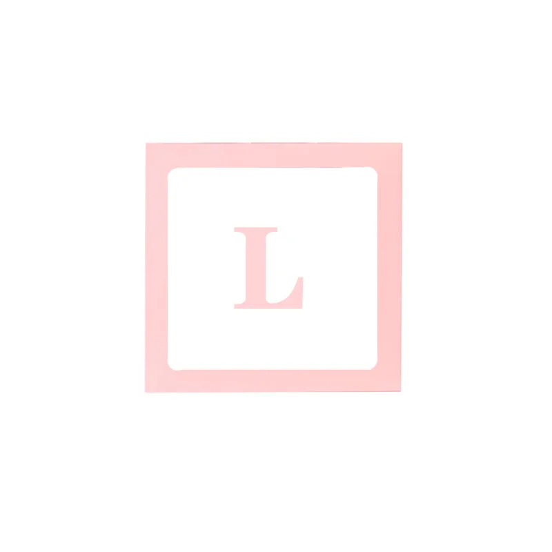 Pink L DIY прозрачный латексный шар в коробке, детские блоки любви для мальчиков и девочек, украшение для свадьбы, дня рождения, вечеринки - Цвет: Pink L