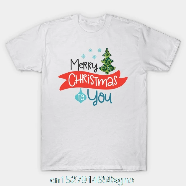 Футболка с принтом Merry christmas to you Мужская футболка хлопковая круглым вырезом и