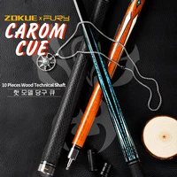 FURY ZOKUE Pool Cue 10 in 1 Technology Laminated Shaft Korean Tiger Everest Tip for Carom Cue 3 Cushion Game Cue Libre Cue