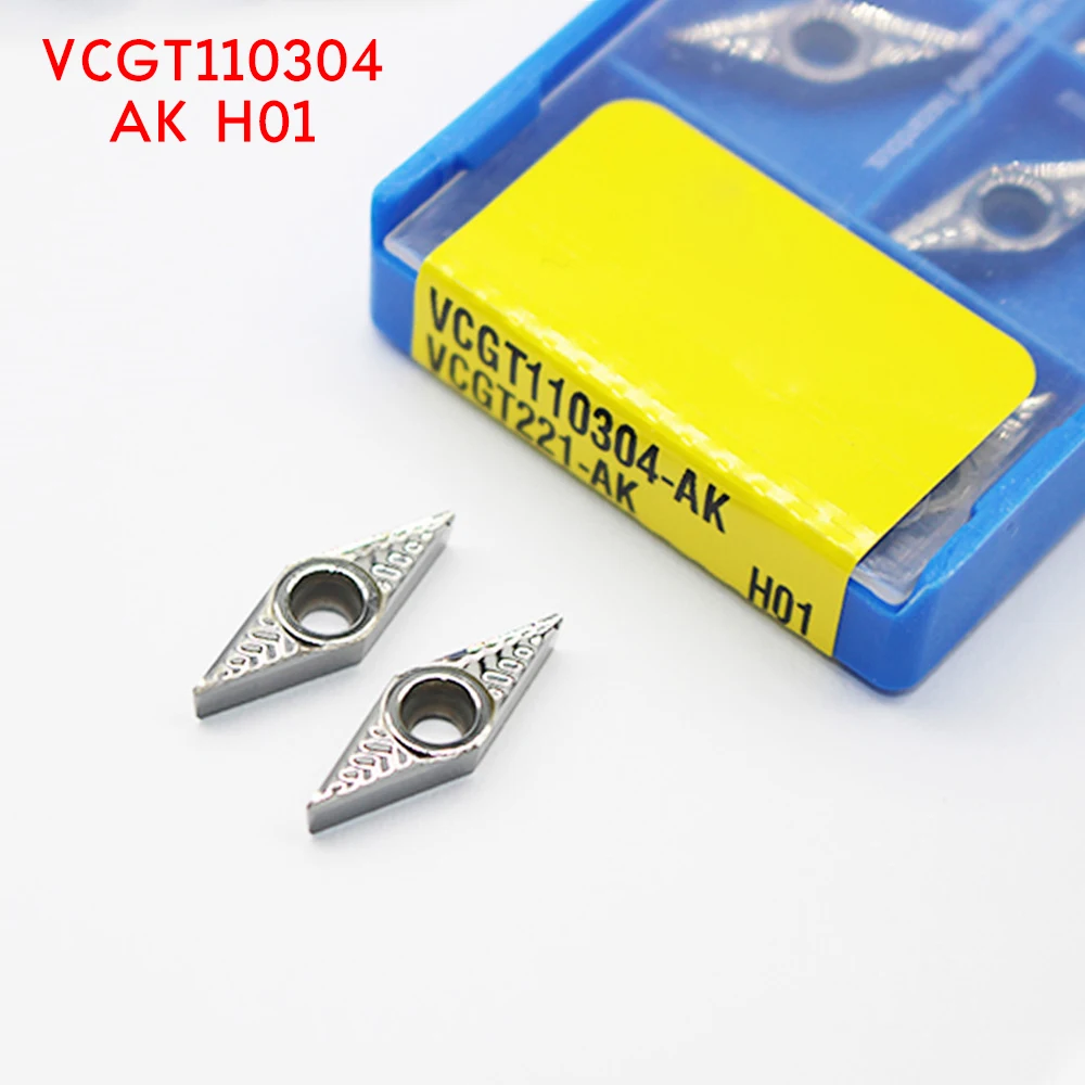 20 шт. VCGT110304 AK H01 VCGT 110304 алюминиевый резак лезвие вставка для режущего инструмента