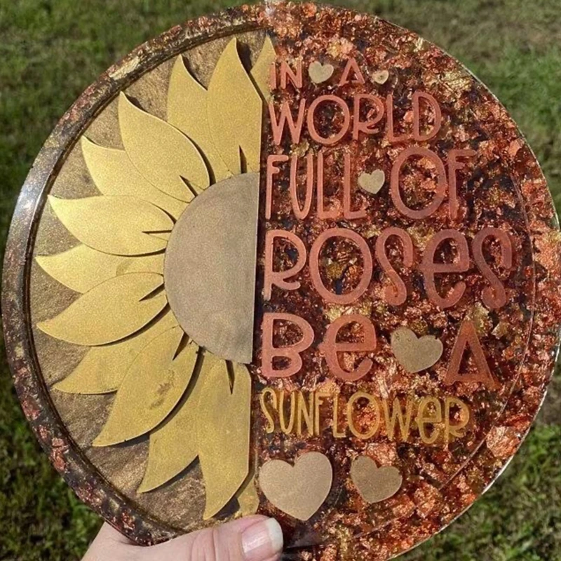 

Формы для подсолнухов из смолы, силиконовая круглая форма для подставки, формы для литья из эпоксидной смолы для изготовления кусочков из и...