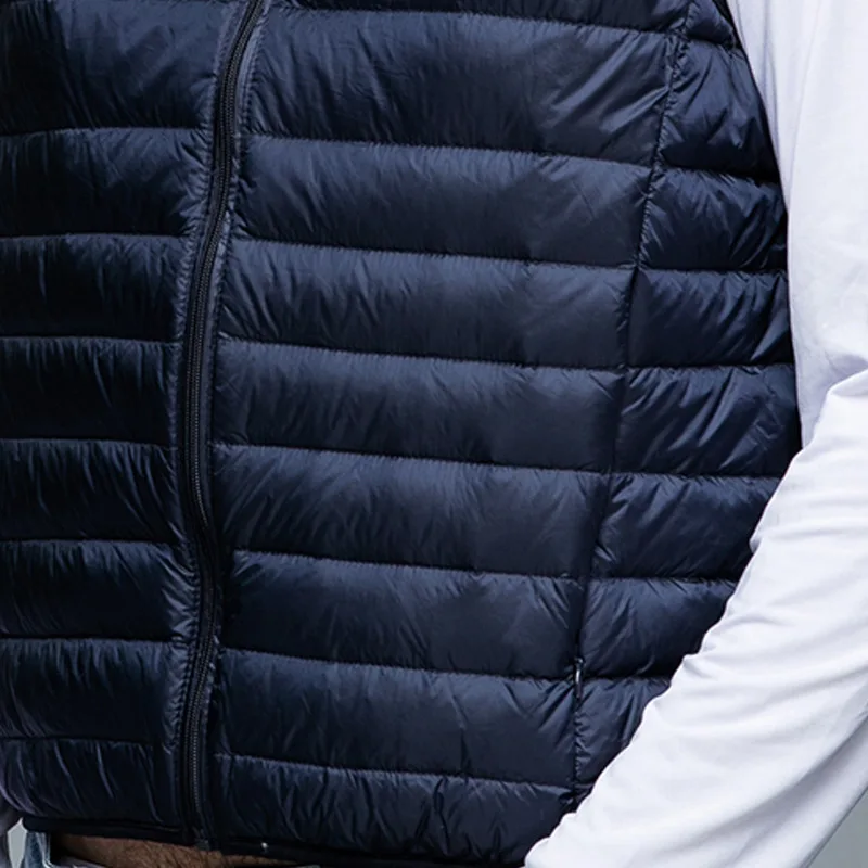 Jacket For Men Style White Duck Down Unisex Vest Gielt Casual Waistcoat Spring Autumn Light Down Jacket Male