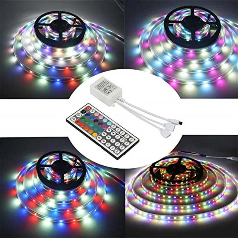 

44Key led RGB контроллер двойной выходной порт разъемы DC12V мини ИК пульт дистанционного управления для 5050 2835 Светодиодный светильник