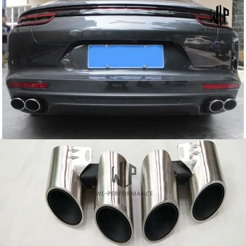 Лаванда 971 Stainless Steel Muffler Exhaust Pipes End Tips Exhaust tail throat For Porsche Panamera 970 4S Turbo GTS 17-18 - Цвет: Лаванда