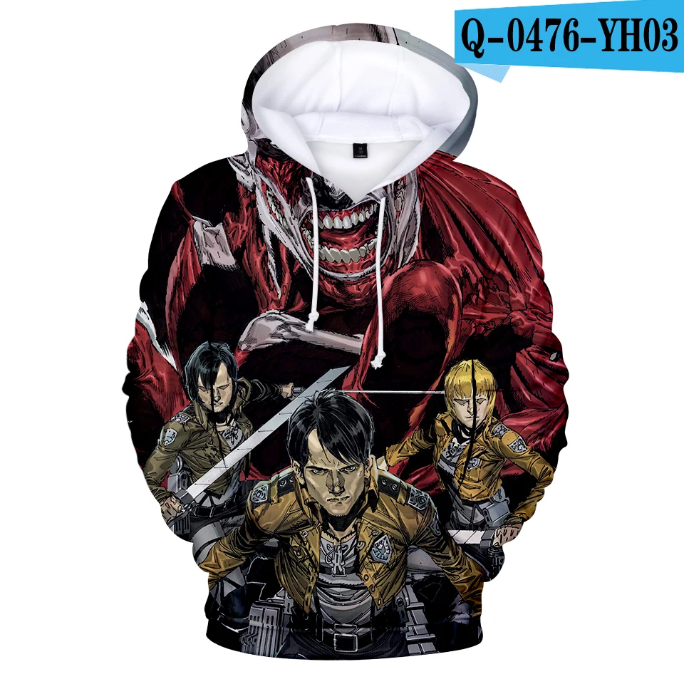 

2021 New Attack on Titan 3D Hoodeis Young People Sweatshirt Men/women Outwear Cool Hoodie Tracksuits Casual Jacket Full Clothes