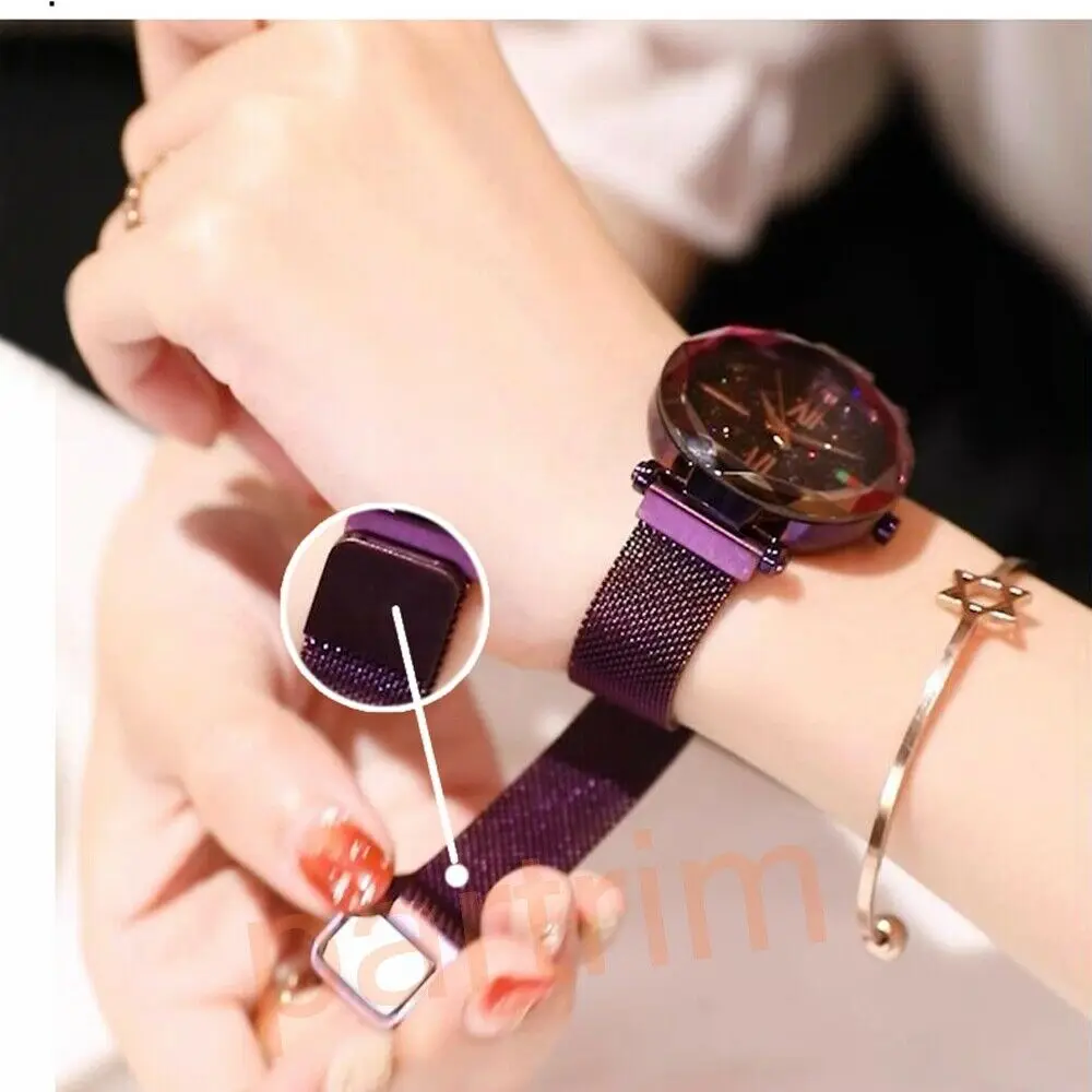 2021 Fashion Women Watch Lady Starry Sky Romantic Wristwatch Simple Casual Magnet Strap Wristwatches Femme Montre Gift enlarge