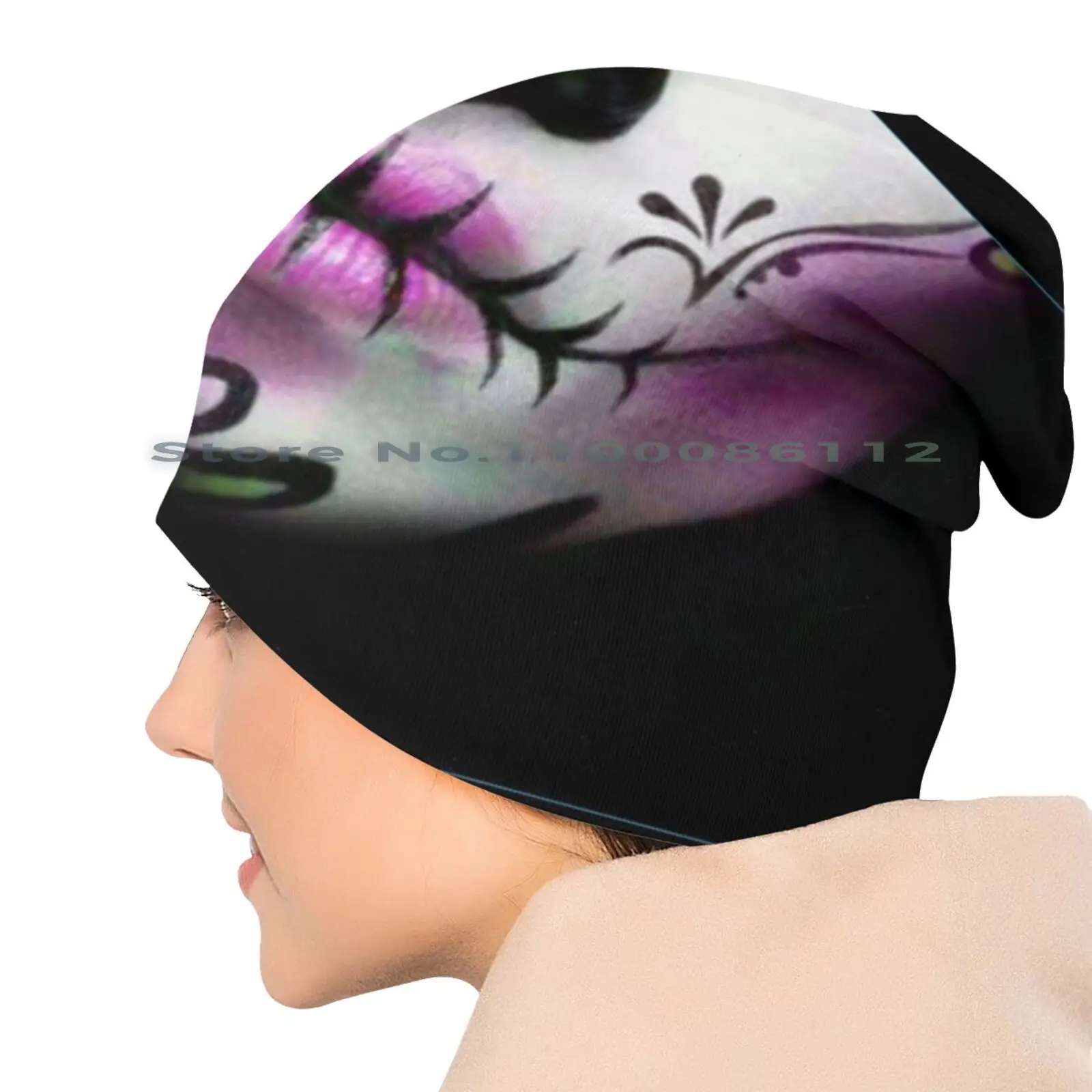 Маска череп! Вязаная Шапка-бини маски защитная Милая маска с красным носом и