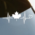 наклейки на авто Кленовый лист Heartbeat Canada водонепроницаемые наклейки на машину наклейка для авто автонаклейка стикер этикеты винила наклейки стайлинга автомобилей украшения на бампере автомобиля заднее стекло