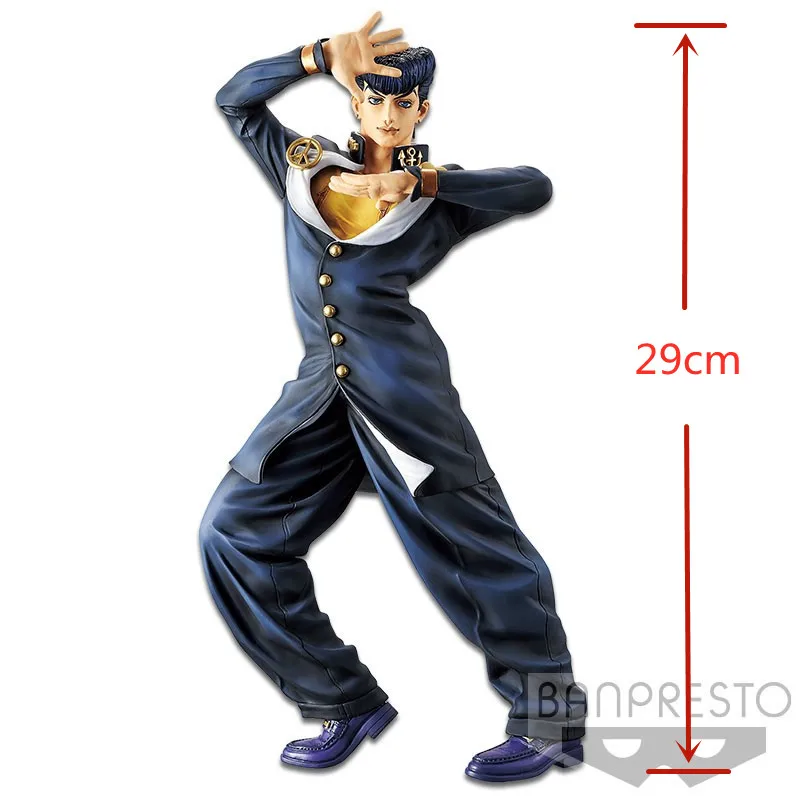 

2021 29cm Japanese Original Anime Figure Jojo's Bizarre Adventure Higashikata Josuke Action Figure Collectible Model Toy