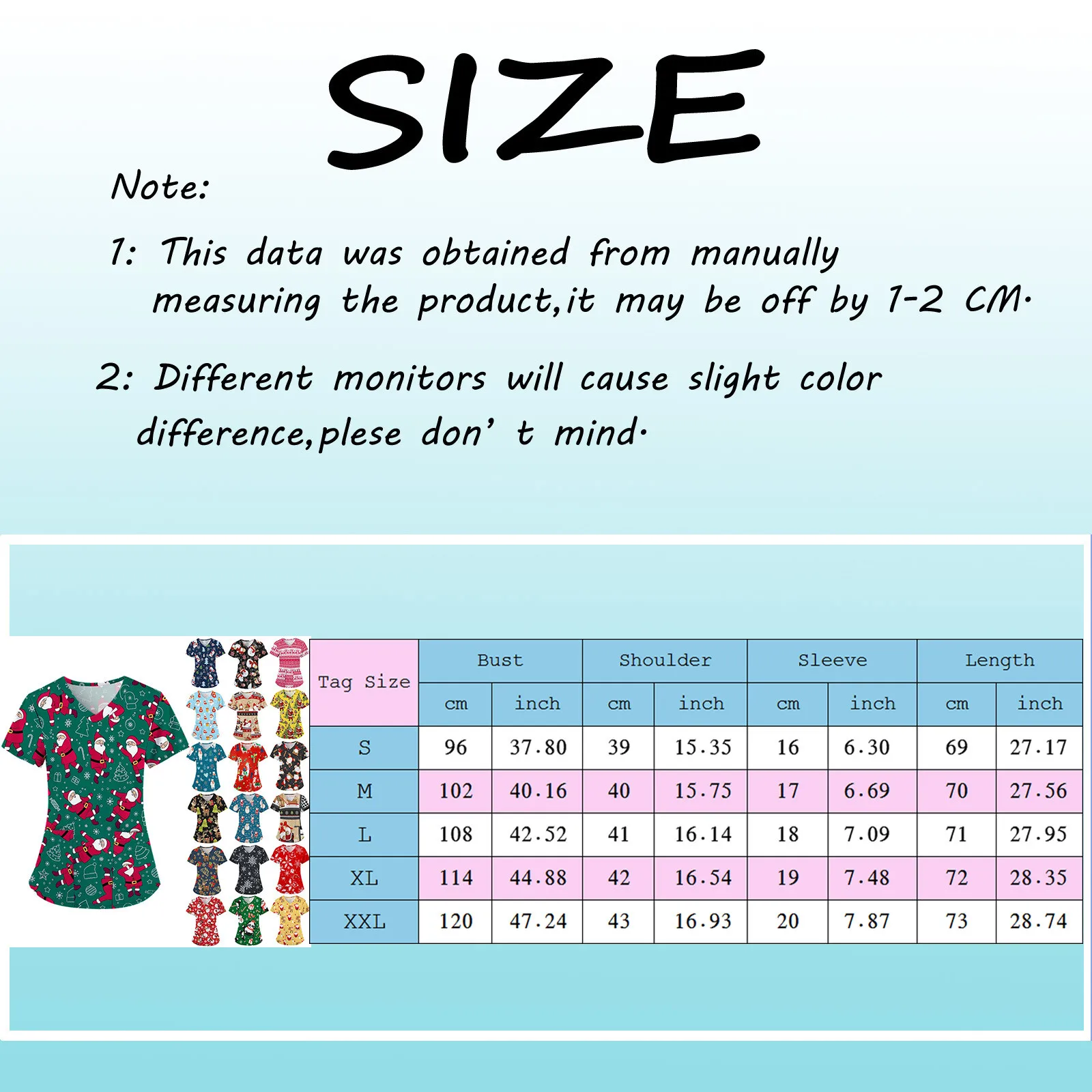 Рождественская униформа медсестры женские топы с коротким рукавом и карманом в