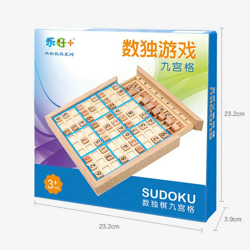 

Детский деревянный пазл Sudoku, Обучающие шахматы с девятью дворцами, обучение логическому мышлению для детей и взрослых, интеллектуальная на...