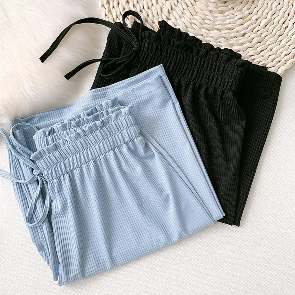 

Women Summer Wide Leg Pant Trousers VD2008 High Waist Pantalon Femme Y2K Loose Casual Long Pants