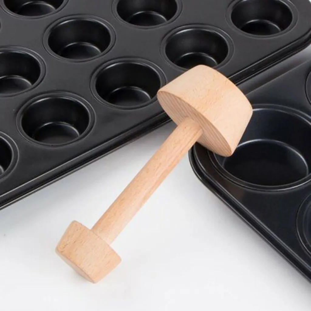 Wood Egg Tart Pusher Double Side Tamper Pastry Wooden Eggtart Mold For DIY Baking Cake Kitchen Tools | Дом и сад