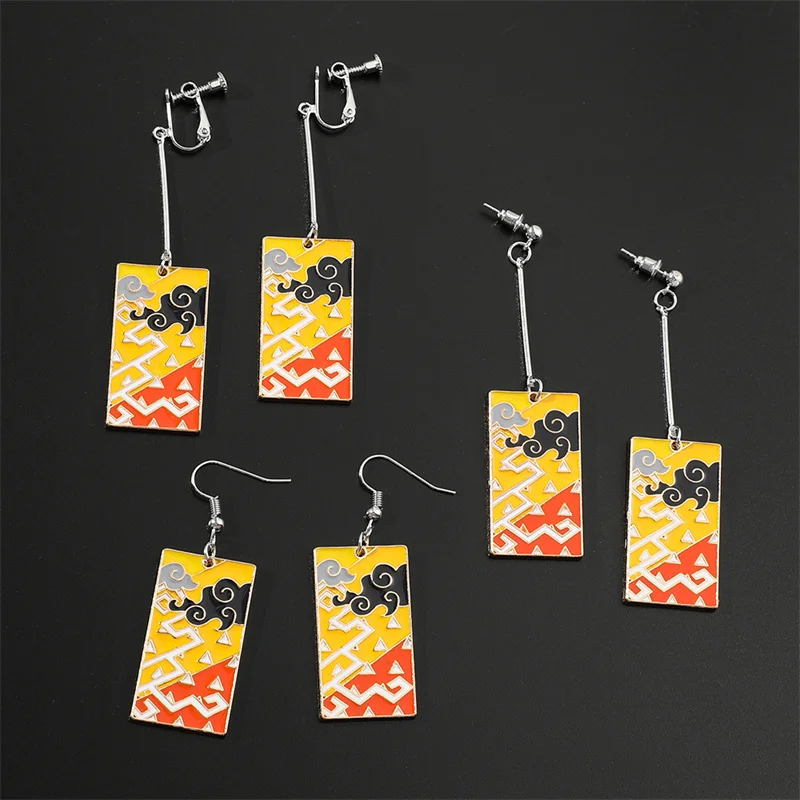 46 стилей Модные Акриловые серьги Tanjiro красочные для рассекания демонов большие