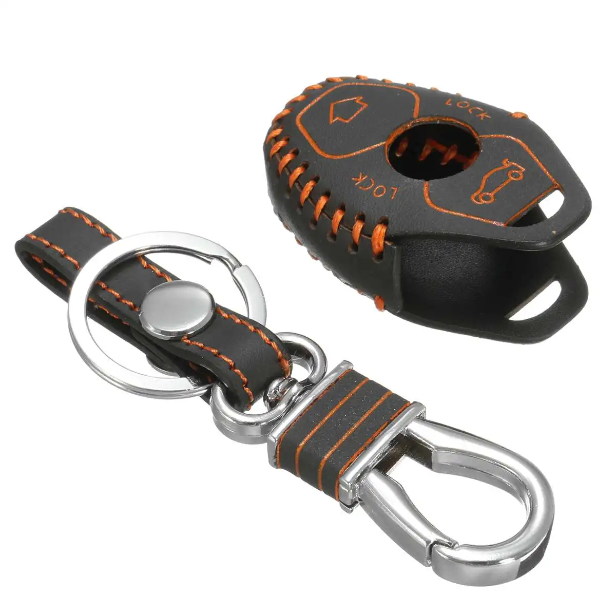 Чехол для автомобильного ключа с 4 кнопками из искусственной кожи защитный чехол