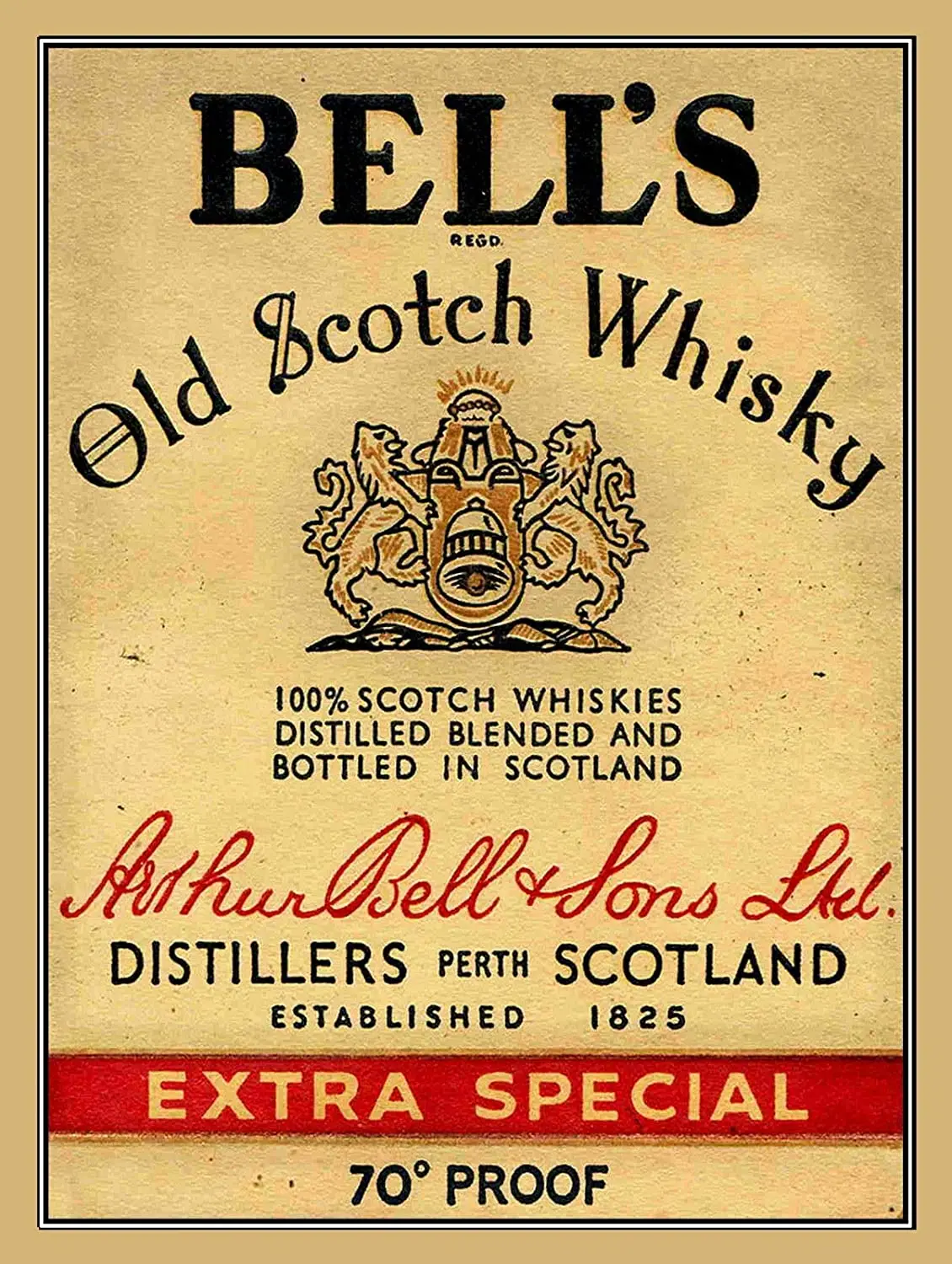 

Bells Old Scotch Whiskey Decor Signs 12x8 Inch Metal Tin Sign