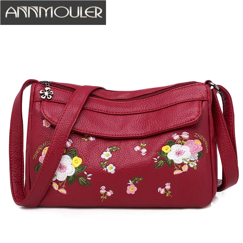 Annmouler модная женская сумка через плечо из мягкой искусственной кожи Сумка с