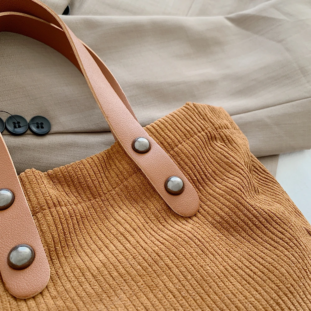 

Corduroy Crossbody Bags SimpleSolid Color Summer Lady Composite Set Handbags Female Simple Totes for Women 2020 Trend