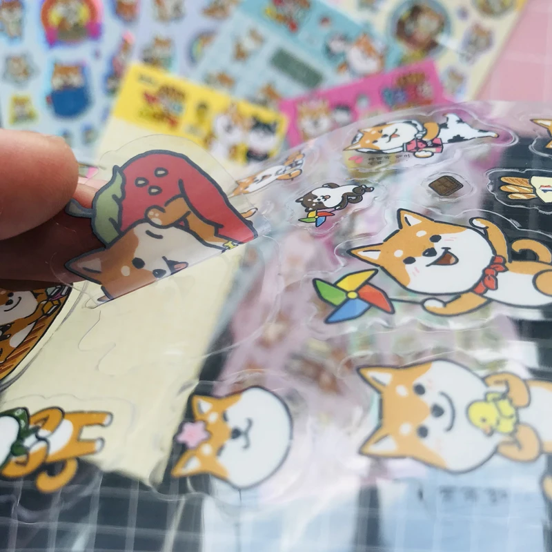 3X Kawaii Шиба ину собаки самодельные декоративные стикеры Уплотнительная паста этикетка-наклейка школьные офисные канцелярские наклейки