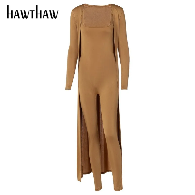 

Hawthaw Women Fashion Autumn Winter Long Sleeve Fitness Streetwear Bodycon Skinny Jumpsuit Romper Playuist 2020 Fall Clothes