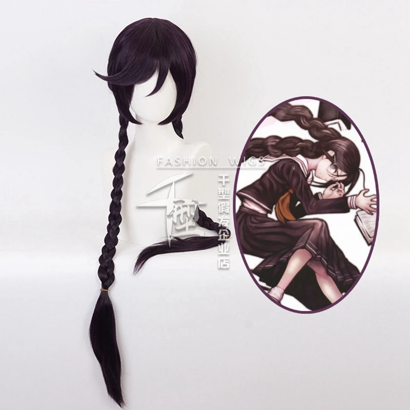 

Danganronpa Dangan-Ronpa Toko Fukawa Long Purple Double Braided Synthetic Cosplay Wig for Halloween Costume Party Accessories