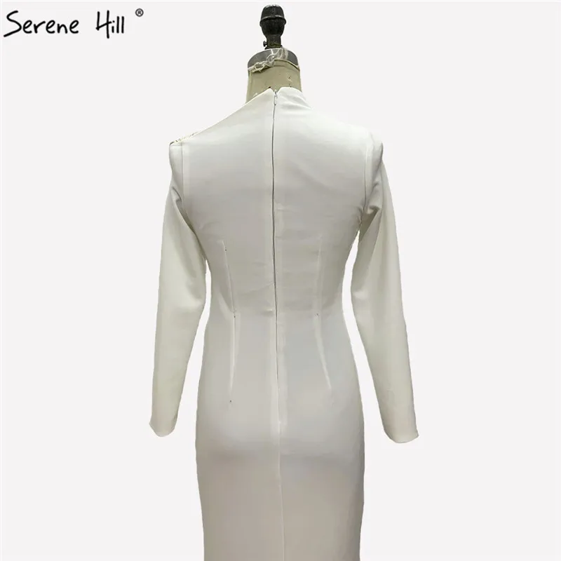 Белые атласные Простые платья с длинными рукавами для выпускного вечера 2021