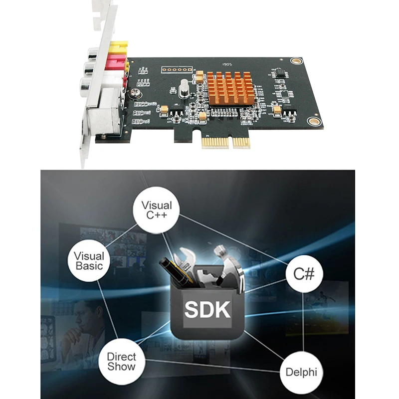 LX725 SD 768x576 Карта видеозахвата с SDK DV Камера ТВ магнитное поле лента конвертер PCI-E