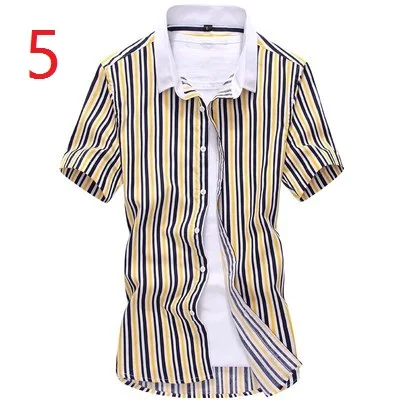 

Summer short-sleeved shirt men's Korean version of the slim handsome shirt youth trend casual printing boys white shirt
