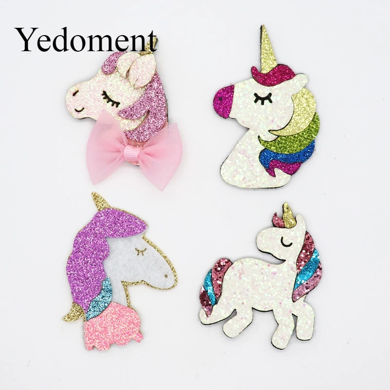 20 шт из блестящей кожи на платформе нетканого материала для Заколки волос