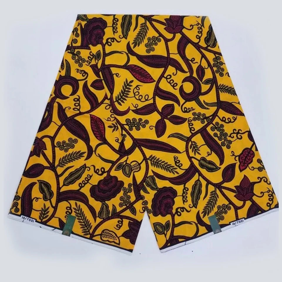 

6 Yards African Mitex Wax Print Ankara Fabrics Kitenge/Pagnes/Tissues Africain/ Lapa/Chitenge Y-719