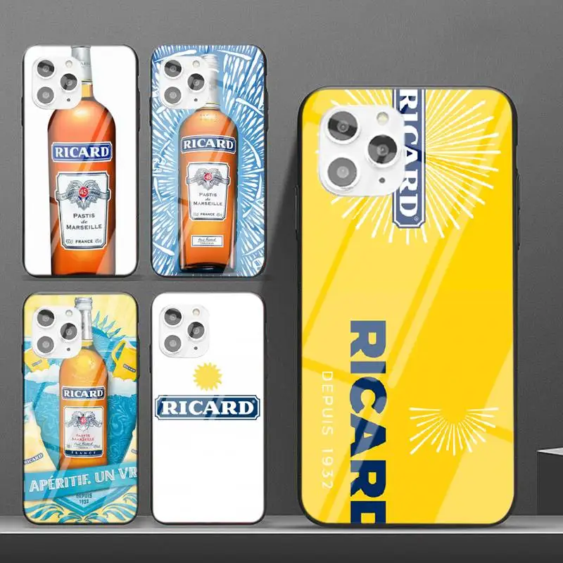 Чехол для телефона RicardS Beer Wine, закаленное стекло для Iphone 6 6s 7 8 Plus XR X XS XSmax 11 12 13 Pro Mini Max