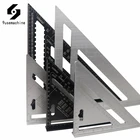 Треугольная линейка, транспортир 712 дюймов из алюминиевого сплава под прямым углом для строительства, конструирования, столярных работ, измерительные инструменты