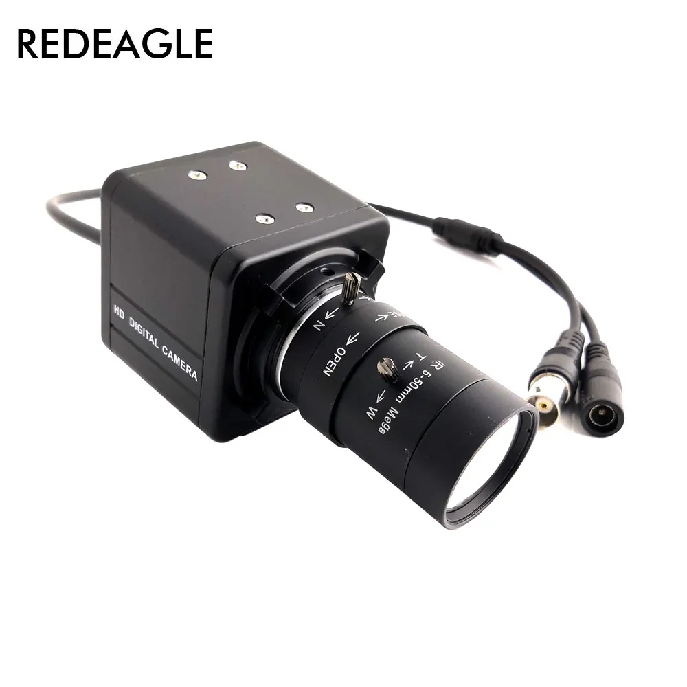 REDEAGLE Industrial 5-50mm Long Focal Length Manual Varifocal Zoom CS Mount Metal Case 1200TVL CCTV BOX Analog Security Camera
